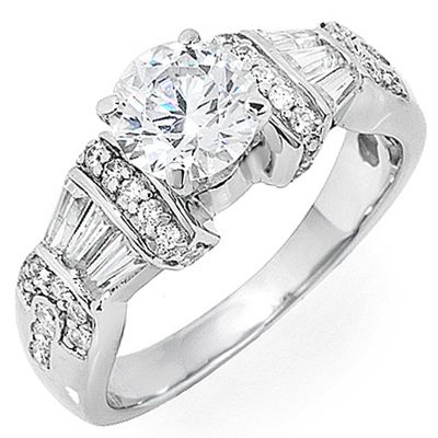 2.70 Carat Diamond Engagement Ring Round Cut 18k Gold GIA Certified