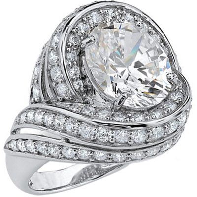 Diamond Engagement Ring 18k White Gold Round Cut 3.00 Carat GIA Certified