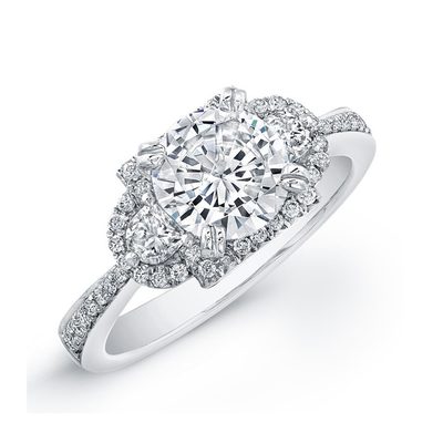 Diamond 2.85 CT Round Cut Platinum Engagement Ring GIA Certified