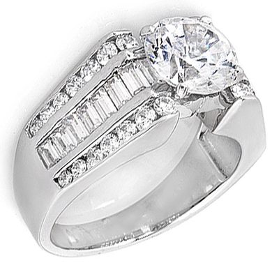 18k Gold Round Cut Diamond Engagement Ring 4.00 CT GIA Certified