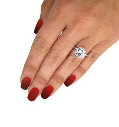 4.00 Ct Round Brilliant GIA Certified Natural Diamond Engagement Ring 18k Gold