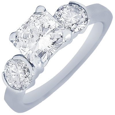 GIA Certified 2.00 Carat Diamond Engagement Ring Cushion Cut 14k White Gold