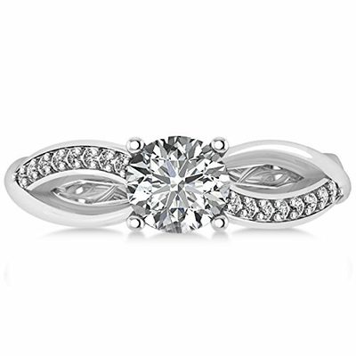 GIA Certified 1.50 Carat Diamond Engagement Ring Round Cut 14k White Gold