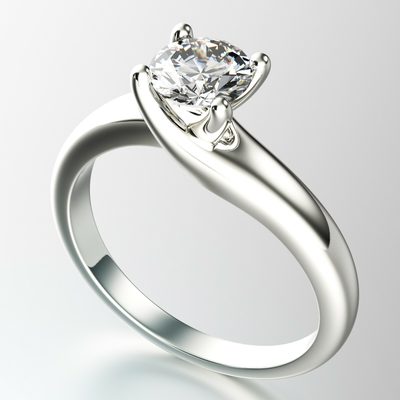 GIA Certified 1.00 CT Diamond Engagement Ring Solitaire 14k Round Cut White Gold