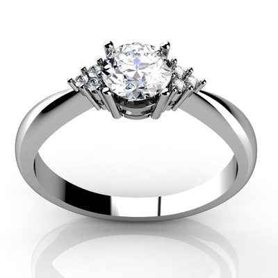 GIA Certified 1.50 Carat Round Cut Diamond Engagement Ring 18k White Gold