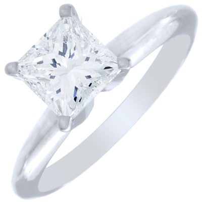 GIA Certified 1.00 CT Diamond Engagement Ring Solitaire Round Cut 18k White Gold