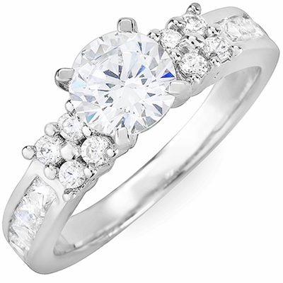 GIA Certified 2.25 CTW Diamond Engagement Round Ladies Ring 18k White Gold