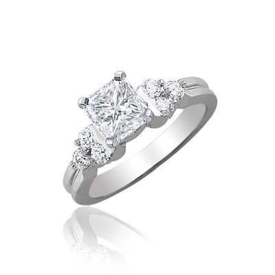 GIA Certified Diamond Engagement Ring 1.50 CTW  Radiant Cut  14K Gold