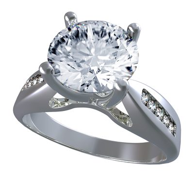 GIA Certified 1.50 Carat Diamond Engagement Ring Round Cut 18k White Gold