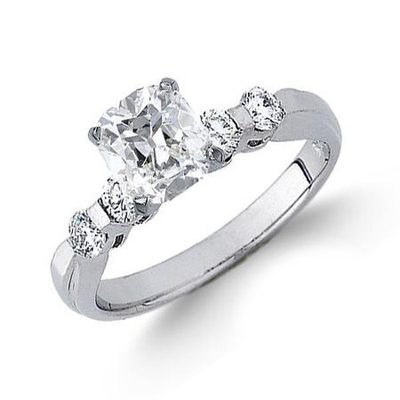 GIA Certified Diamond Engagement Ring Cushion Cut 1.40 Carat 18k Gold