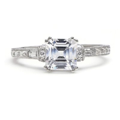 GIA Certified  1.60 Carat  Cut Diamond Engagement Ring 18k White Gold