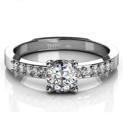 GIA Certified 1.50 Carat Diamond Engagement Ring Round Shape 14k White Gold