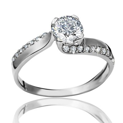 GIA 1.55 Carat 14K Diamond Engagement Ring Round Brilliant Classic Design