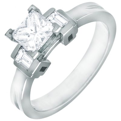 GIA Certified Diamond Engagement Ring 1.50 CTW Princess Cut