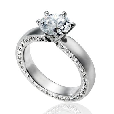 GIA Certified 2.00 Carat Round Cut Diamond Engagement Ring 18K White Gold