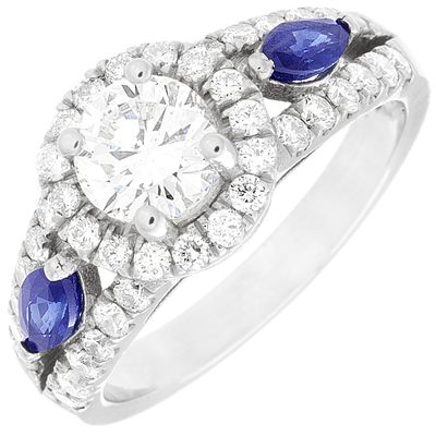 GIA Certified 2.50 CT Diamond Engagement Ring Round Brilliant Cut 18k White Gold