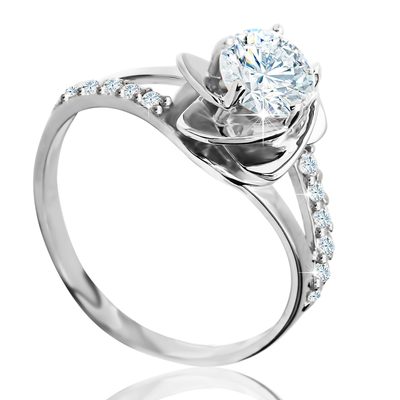 GIA Certified 1.65 CT Diamond Ladies Engagement Ring Round 18k Gold