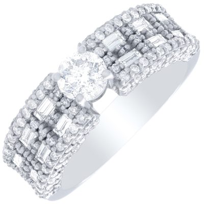 GIA Certified 2.50 Carat Diamond Engagement Ring Round Cut 18k White Gold