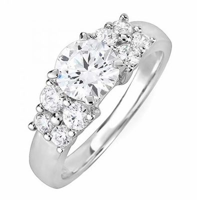 GIA  Diamond Engagement Ring Certified 2.00 Carat Round Cut Platinum