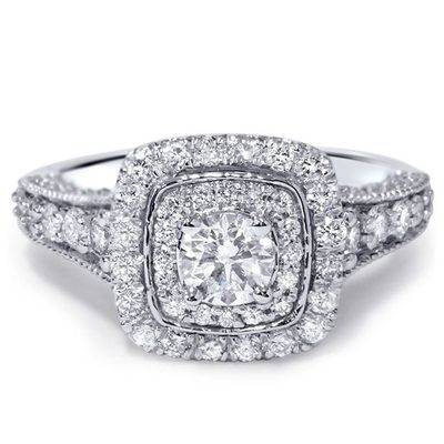 GIA Certified 2.50 Carat Round Cut Diamond Engagement Ring 18k White Gold