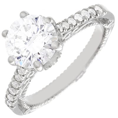 Diamond Engagement Ring Round Shape GIA Certified 2.70 CT 18k Gold