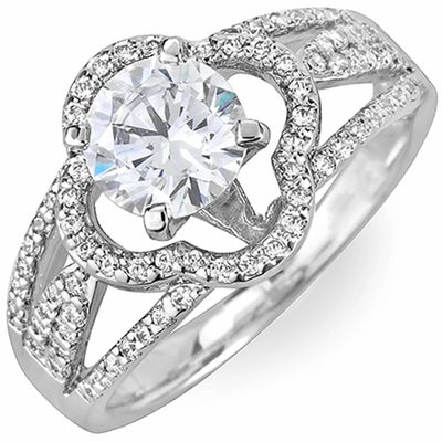 GIA Certified 2.45 Carat Round Cut Diamond Engagement Ring 18k White Gold