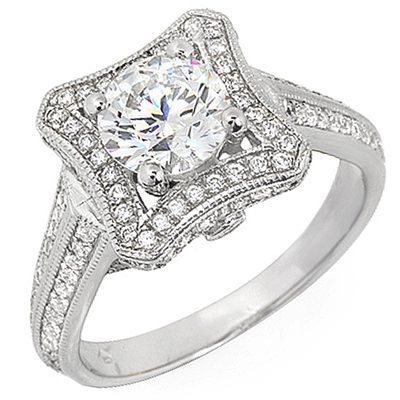 Round Shape Diamond Engagement Ring GIA Certified 2.50 Carat 18k Gold