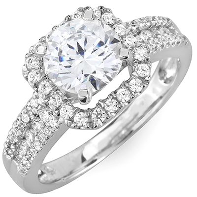 GIA Certified Round Shape Diamond Engagement Ring 18k Gold 2.20 Carat