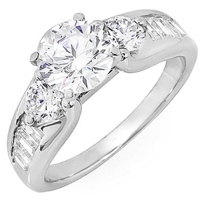 Diamond Engagement Ring 2.60 Carat Round Cut 18k Gold GIA Certified