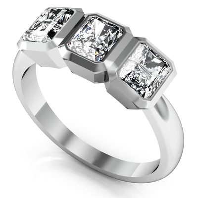 GIA Certified 3.00 Carat Diamond Engagement Ring Radiant Cut Platinum