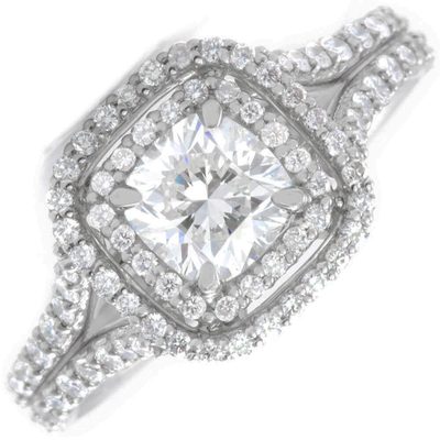 GIA Certified Diamond Engagement Ring 2 carat Cushion Shape H color VVS2 clarity