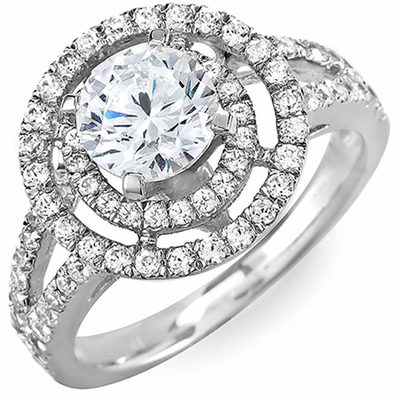Diamond Engagement Ring 3.00 Carat GIA Certified 18k Gold Round Shape