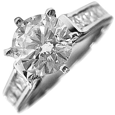 Diamond Engagement Ring GIA Certified Round Shape 18k Gold 3.25 CT