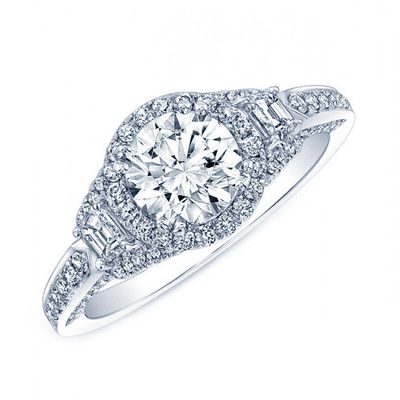 GIA Certified 2.95 Carat Ideal Cut Round Diamond Engagement Ring Platinum