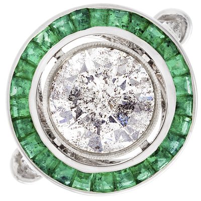 Antique Style Round Cut Platinum Diamond Engagement Ring 5.81 Carat
