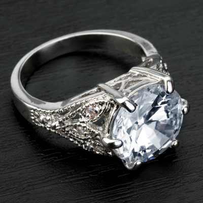 Diamond Engagement Ring 18k White Gold GIA Certified 3.60 Carat Round Shape