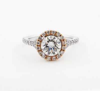 3.50 Carat Round Brilliant cut GIA Certified Diamond Engagement Vintage Inspi...