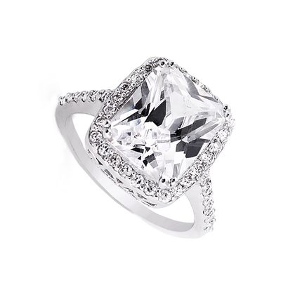 18K White Gold Cushion Shape GIA Certified Diamond Engagement Ring 4.25 CT