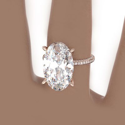 5.50 Carat Oval Shape Diamond Engagement Ring GIA Certified 18K Yellow Gold