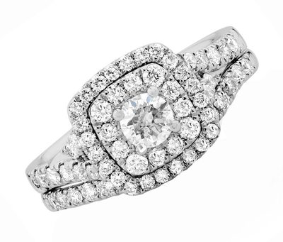2.25 Carat Round Shape Diamond Bridal Set Ring GIA Certified 18k White Gold