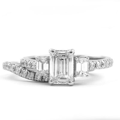 Cushion Cut GIA Certified Diamond Bridal Set Ring 2.80 CT in Platinum