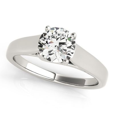 1.00 CT Round Ideal Cut Internally Flawless  Diamond Solitaire Ring  - 18K Gold